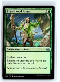 FOIL Blanchwood Armor 171 The Brothers' War - MTG Magic the Gathering Card - Image 1