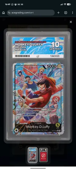 Monkey D Luffy Op15-098 Leader Parallel Alt Art One Piece Card English ACE 10 - Image 3