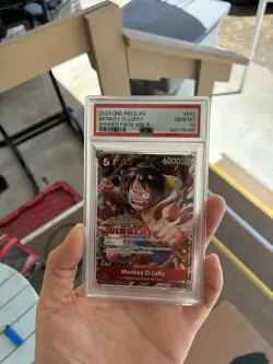 Bandai PSA 10 2023 One Piece Card Game Monkey D. Luffy Winner Pack Vol.5 #012 - Image 1