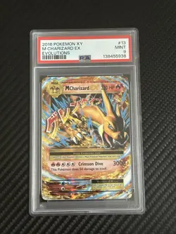 Pokemon TCG M Charizard EX Holo Ultra Rare Card 13/108 Evolutions PSA 9 - Image 1