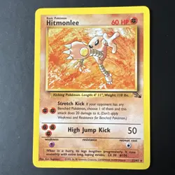 Hitmonlee - Non Holo Rare 22/62 Fossil Pokemon Card WOTC - Image 1