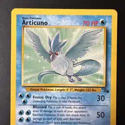Pokemon TCG Articuno Card 17/62 WOTC Fossil Set Non-Holo Rare Vintage LP - Image 4