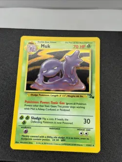 MUK 13/62 - Fossil Set Unlimited Holo Rare Vintage WOTC Pokemon TCG Card - Image 1