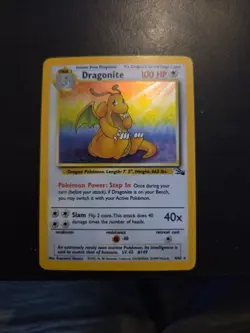 Pokemon TCG Dragonite Fossil Card 19/62 Regular Rare, Non-Holo - Image 1