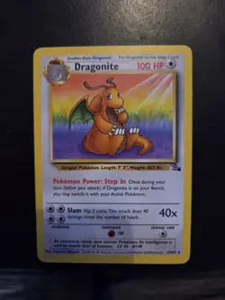 Pokemon TCG Dragonite Fossil Card 19/62 Regular Rare, Non-Holo - Image 2