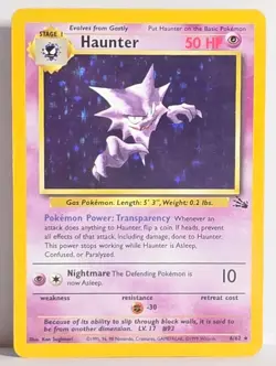 Haunter 6/62 Fossil Holo Rare 1999 Vintage WOTC Unlimited Pokemon TCG Card LP+ - Image 1