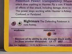 Haunter 6/62 Fossil Holo Rare 1999 Vintage WOTC Unlimited Pokemon TCG Card LP+ - Image 4