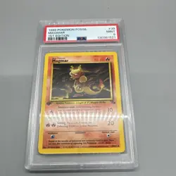 1999 Pokemon TCG Fossil Magmar 1st Edition Holo Rare Pokemon Card 39/62 PSA 9 - Image 1