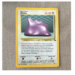 Ditto 3/62 Fossil Holo Rare Unlimited 1999 English Pokemon TCG 50 HP - Image 1