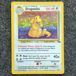 Pokemon TCG Fossil Dragonite 4/62 Holo Rare Stage 2 100 HP English Unlimited - Image 1
