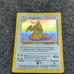 Pokemon TCG Fossil Dragonite 4/62 Holo Rare Stage 2 100 HP English Unlimited - Image 2