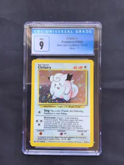 Pokemon Cards: Base Set Rare Holo: Clefairy 5/102 CGC 9 - Image 1