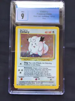 Pokemon Cards: Base Set Rare Holo: Clefairy 5/102 CGC 9 - Image 2