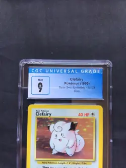 Pokemon Cards: Base Set Rare Holo: Clefairy 5/102 CGC 9 - Image 3