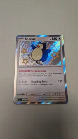 Pokemon TCG Snorlax 202/091 Shiny Holo Rare Paldean Fates - Image 1