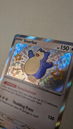 Pokemon TCG Snorlax 202/091 Shiny Holo Rare Paldean Fates - Image 2