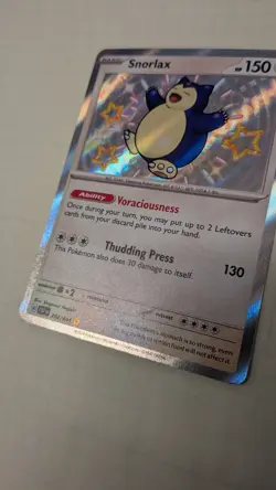 Pokemon TCG Snorlax 202/091 Shiny Holo Rare Paldean Fates - Image 3