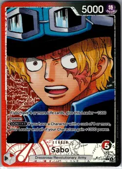 Sabo (Alternate Art) OP13-004 English Carrying On His Will - One Piece Card - NM - Image 1