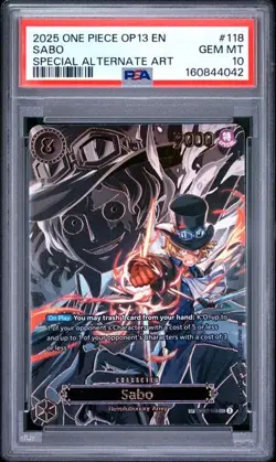 2025 One Piece Sabo Carrying on His Will SP ALT ART OP13-118 PSA 10 - Image 1