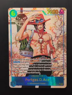 One Piece Portgas.D.Ace OP13-119 Carrying On His Will Alt Art Secret Rare NM - Image 1