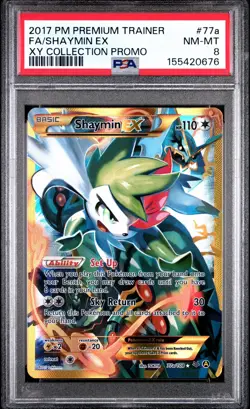 Shaymin EX 77a/108 PSA 8 XY Roaring Skies Full Alternate Art Promo Pokemon Card - Image 1