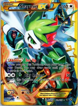 Shaymin EX 77a/108 Alternate Full Art 2017 Pokemon XY Promo NM/LP - Image 1