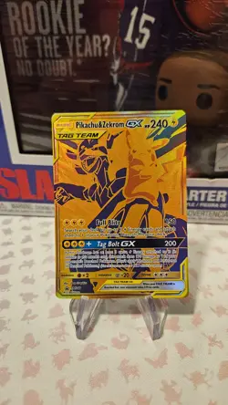 2021 Pikachu & Zekrom GX Tag Team Gold Black Star Promo Pokemon Card - Image 1