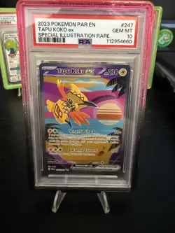 Pokemon TCG Tapu Koko Ex 247/182 Special Illustration Rare Paradox Rift PSA 10 - Image 1