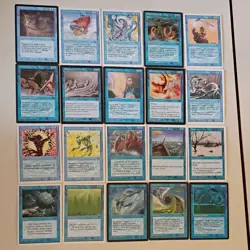 Wizards of the Coast Magic: The Gathering Vintage Blue Lot - River Merfolk, 20 … - Image 1