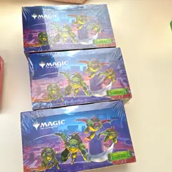 Wizards of the Coast Magic: The Gathering TMNT Play Booster Box Lot of 3 - Image 1