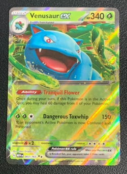 Venusaur ex 003/165 Scarlet & Violet 151 Double Rare Holo Pokemon TCG Card NM - Image 1
