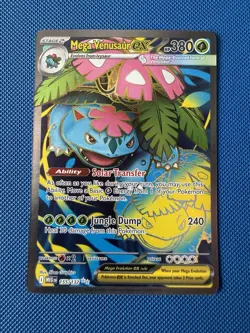Pokemon TCG Mega Venusaur EX Full Art 155/132 Mega Evolutions NM - Image 1
