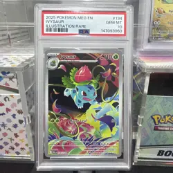 Ivysaur IR PSA 10 134/132 Mega Evolution Illustration Rare Pokemon Card Game - Image 1