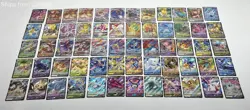 Lot of 60 V, VMax, and VStar Pokemon Trading Cards - Image 1