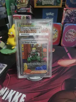 Pokemon TCG Lt. Surge's Bargain Mega Evolutions 185/132 ACE 10 - Image 1