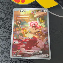 Pokemon TCG Mega Evolution Stufful Illustration Rare Card 154/132 - Image 1