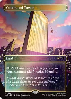🌟 Command Tower FOIL Spiderman 🕸 Heroic Deeds Secret Lair MTG PRESALE🌟 - Image 1