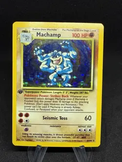 Pokemon Machamp 1st Edition Base Set 1999, #8/102 - Image 1