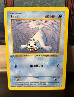 1999 Pokemon TCG Base Set Shadowless Seel 41/102 Uncommon Basic 60 HP 1st - Image 1