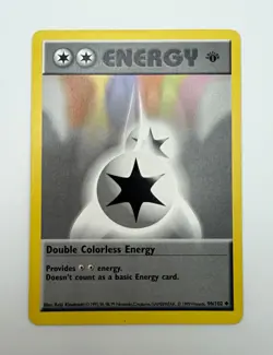Pokemon Double Colorless Energy 96/102 1st Edition Shadowless Base Set NM - Image 1