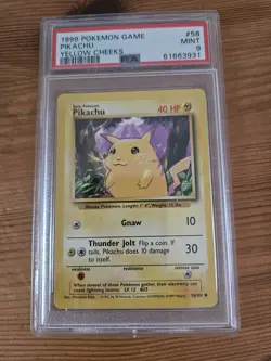 Pokemon TCG Pikachu 58/102 Base Set PSA 9 - Image 1