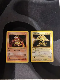 Pokemon Magmar 036/102 & Electabuzz 20/102 First Edition Base Set (Shadowless) - Image 1