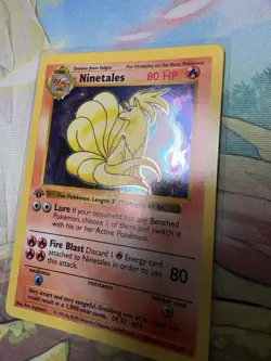 Ninetales 12/102 Base Set Shadowless 1st Edition Holo Rare - Image 3