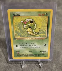 German Rare Vintage Pokemon Base Set 1st Edition Caterpie (Raupy) 45/102 NM - Image 1