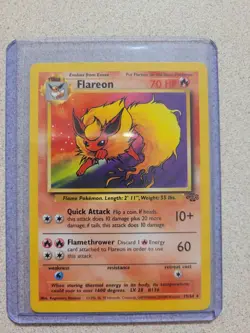 Pokemon TCG Jungle Flareon 19/64 Rare Unlimited English 1999 70 HP - Image 1
