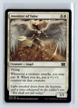Foil ANOINTER OF VALOR - MTG Magic the Gathering Card - Double Masters 2022 - Image 1