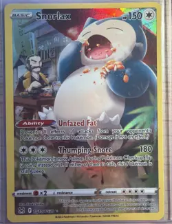 Pokemon TCG Snorlax Lost Origin Trainer Gallery Tg10/Tg30 Holo Ultra Rare - Image 1