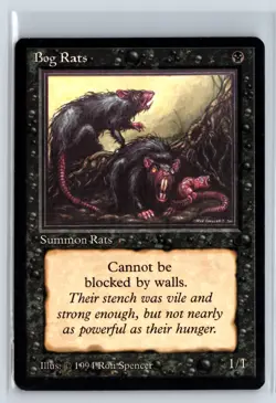 MTG Magic the Gathering Card - 3X Bog Rats - The Dark - Common - Image 3