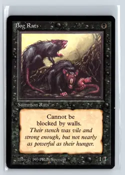 MTG Magic the Gathering Card - 3X Bog Rats - The Dark - Common - Image 5