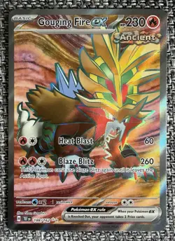 Pokemon TCG Gouging Fire ex 188/162 Temporal Forces Double Rare Holo Full Art - Image 1